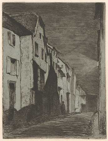 萨文街`Street at Saverne (1858) by James Abbott McNeill Whistler
