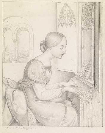 圣塞西利亚`Saint Cecilia (1822) by Joseph Anton Draeger