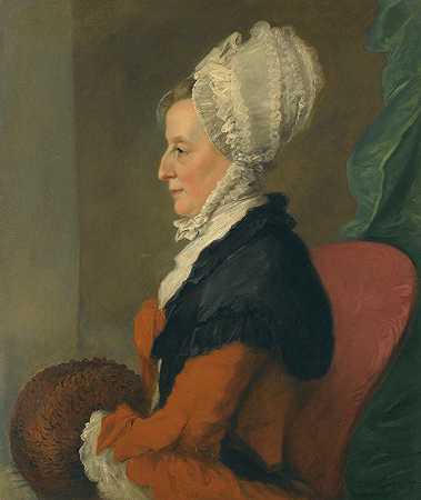 理查德·欧文·剑桥的妻子凯瑟琳的肖像（约1716-1806年）`Portrait Of Catherine (C.1716–1806), Wife Of Richard Owen Cambridge by Ozias Humphry