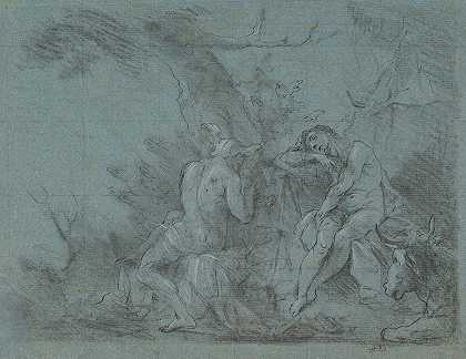 水星和阿格斯`Mercury and Argus (mid~18th–late 18th century) by Januarius Zick