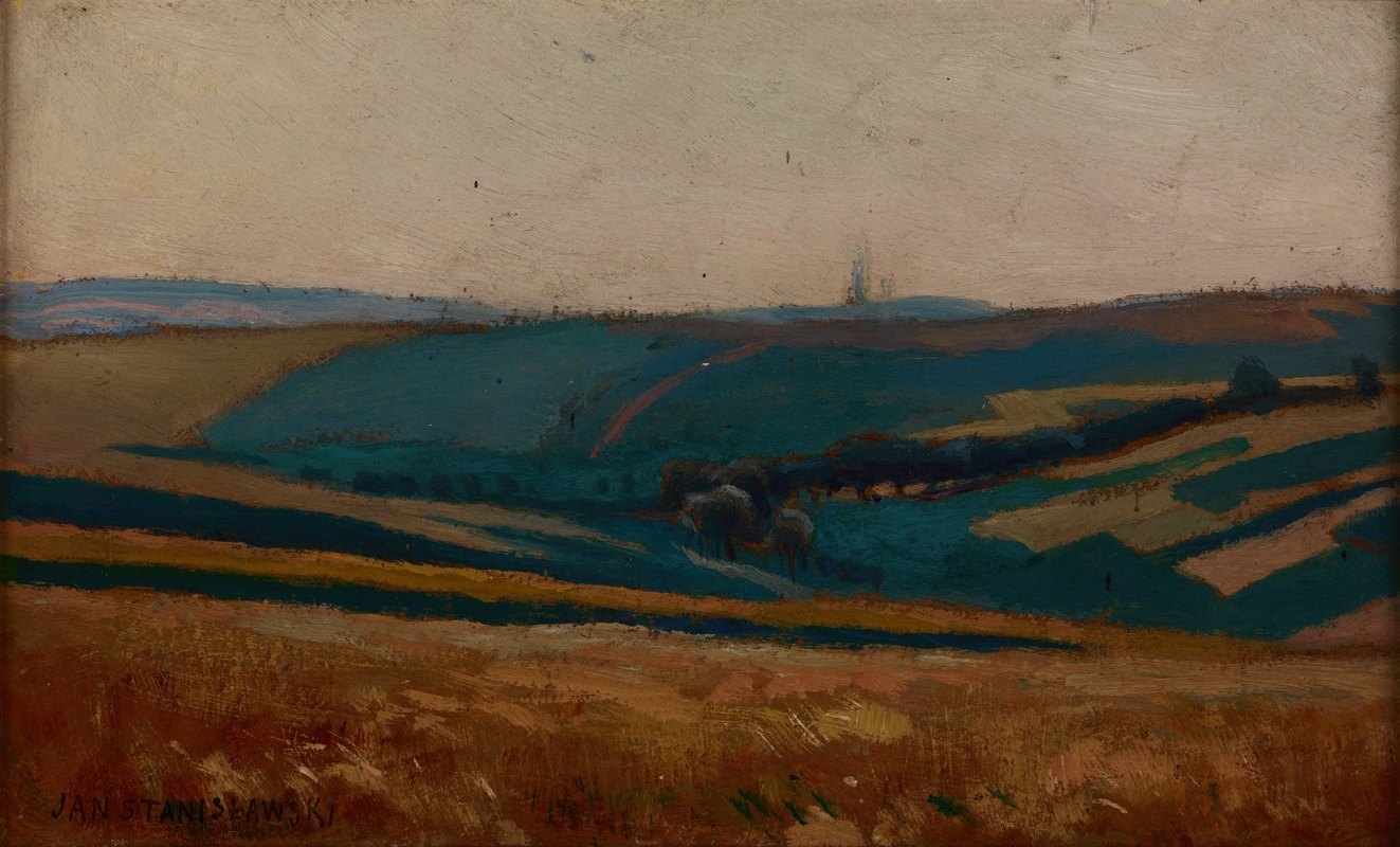 田间补片`Field~Patches (1897) by Jan Stanislawski