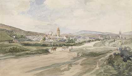 珀托尔德斯多夫`Perchtoldsdorf (1844) by Franz Barbarini