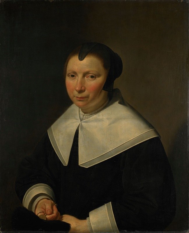 女人的肖像`Portrait of a Woman (c. 1650) by Jan Van Bijlert