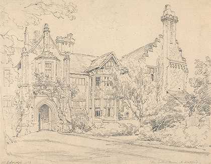 沃特福德演讲厅`The Lecture House, Watford (1806) by Henry Edridge