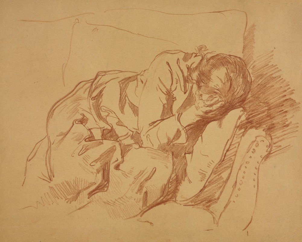 悲叹的女人（萨拉·H·克罗恩）`Lamenting Woman (Sarah H. Crone) (1880s or 1890s) by Samuel H. Crone