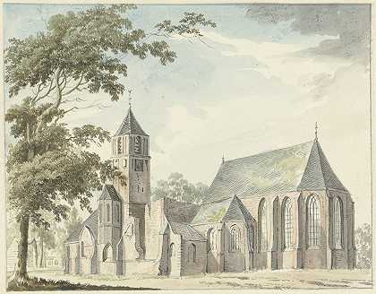 沃蒙德教堂`Kerk te Warmond (1783) by Hendrik Tavenier