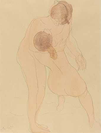 两位数`Two Figures (c. 1905) by Auguste Rodin