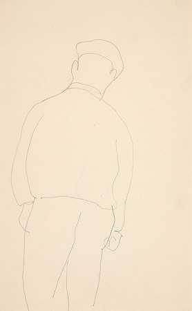 无标题（从后面看男人）`Untitled (Man seen from back) by Charles Demuth