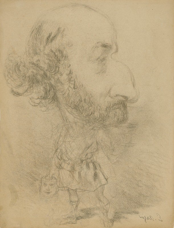埃米尔·奥吉尔肖像`Portrait of Émile Augier (1852) by Nadar (Gaspard Félix Tournachon)