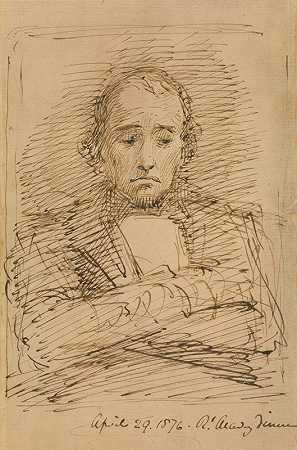 本杰明·迪斯雷利在皇家学院晚宴上的素描`Benjamin Disraeli, Sketched at a Royal Academy Dinner (1876) by George Richmond