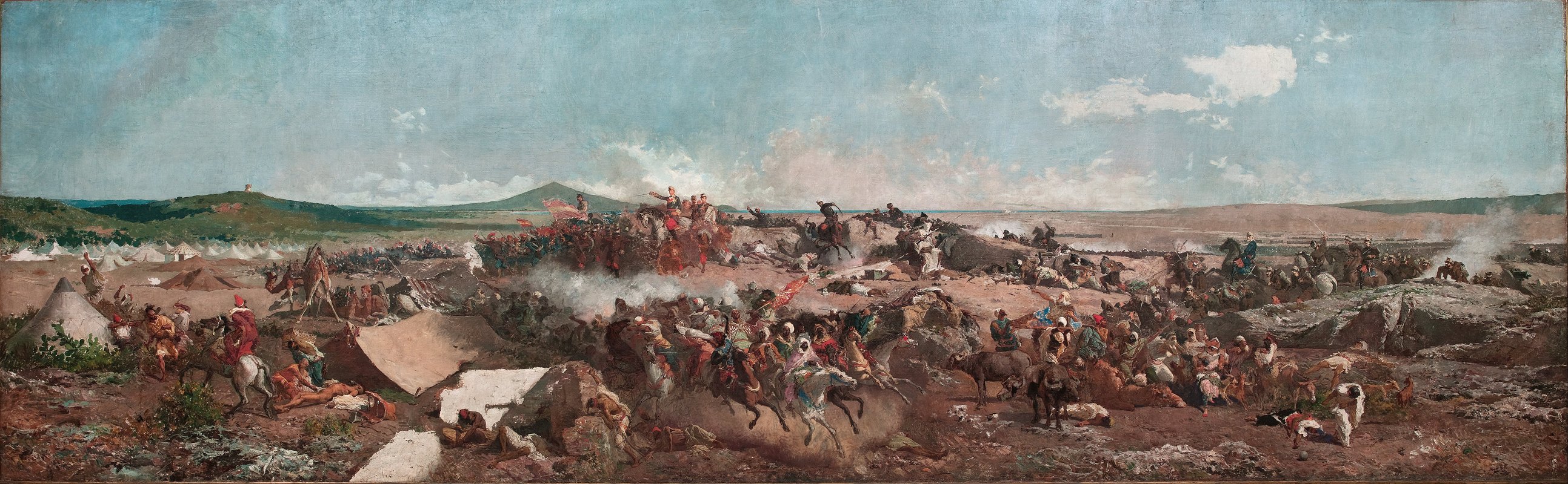 泰图安战役`The Battle of Tetouan (1862 ~ 1864) by Mariano Fortuny Marsal