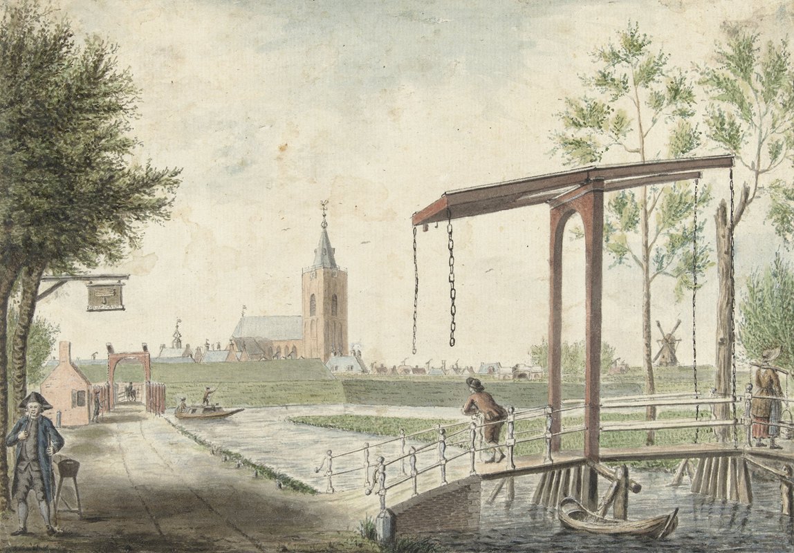 纳亚登景观`Gezicht op Naarden (1792) by Jacob Bolten