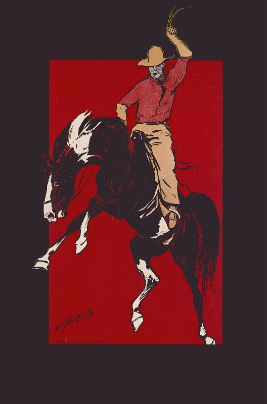 世界马术锦标赛`Worlds championship rough riding contest (1903) by George Ford Morris