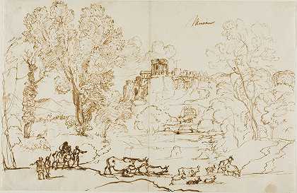 经典景观-Tivoli`Classical Landscape – Tivoli (1636) by Claude Lorrain