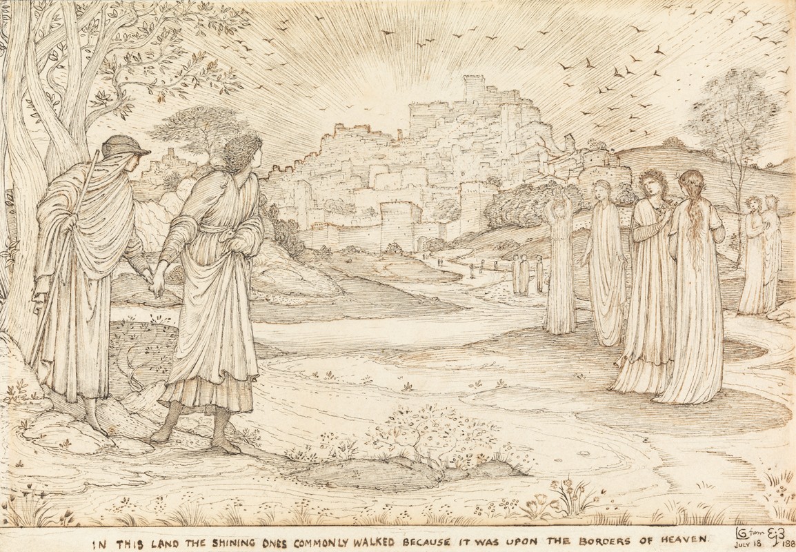 比乌拉之地`The Land of Beulah (1881) by Sir Edward Coley Burne-Jones
