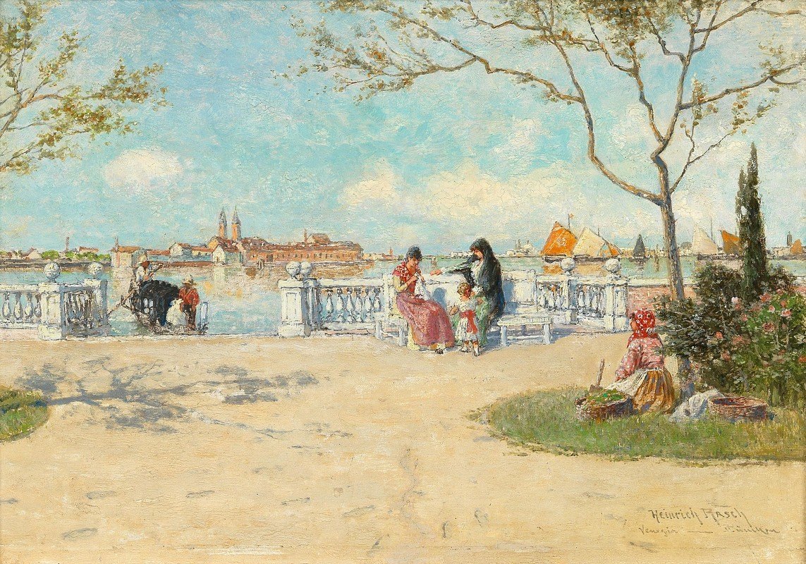 威尼斯风光`Venetian Scene by Heinrich Rasch