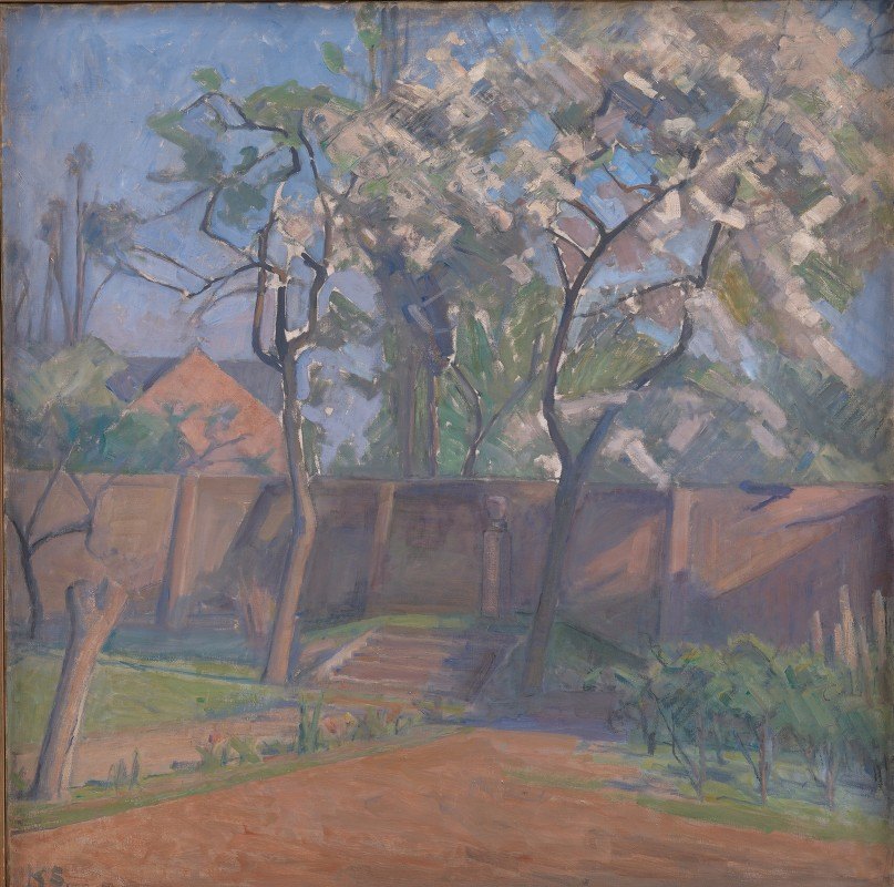 花园里的春天`Forår i haven (1933 ~ 1934) by Karl Schou