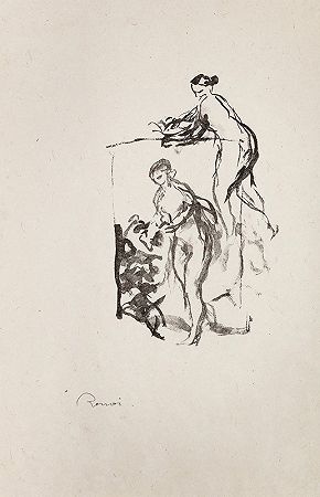 第三葡萄园的女人`Femme au Cep de Vigne 3eme by Pierre-Auguste Renoir