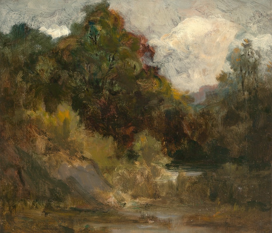 风景（树木）。`Landscape (trees). by Edward Mitchell Bannister