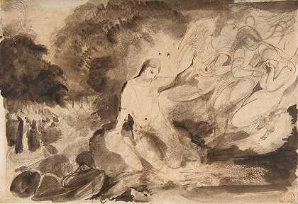 花园里的痛苦`The Agony in the Garden (1823–24) by Eugène Delacroix