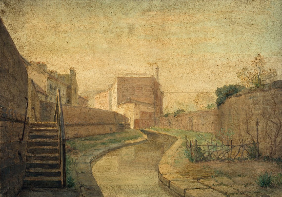 La Bièvre，Croulebard街`La Bièvre, rue Croulebarde (1890) by Ferdinand Laudigeois
