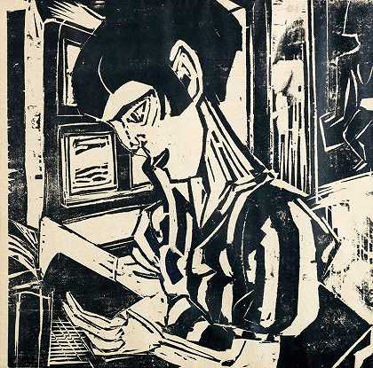 读书的女人`Reading Woman by Albert Müller