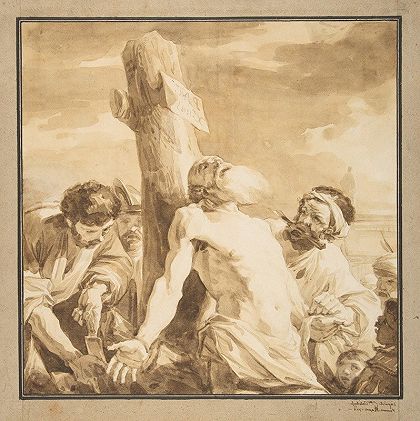 圣巴塞洛缪殉道，马蒂亚·普雷蒂之后`Martyrdom of St. Bartholomew, after Mattia Preti (ca. 1774) by François-André Vincent