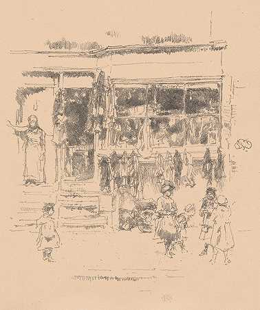 切尔西破烂`Chelsea Rags (1888) by James Abbott McNeill Whistler