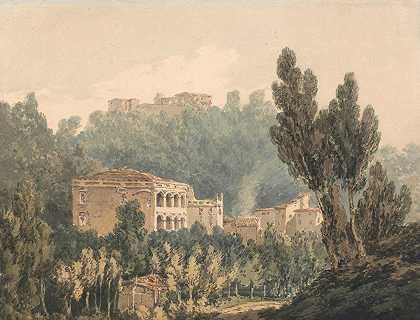 在维耶特里附近的山谷里`In the Valley Near Vietri (ca. 1794) by Joseph Mallord William Turner