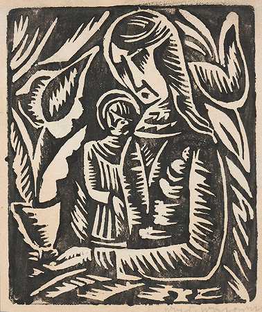 麦当娜`Madonna (1920) by Wacław Wąsowicz