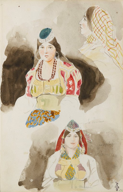 马洛克之旅专辑`Album de voyage au Maroc (1832) by Eugène Delacroix