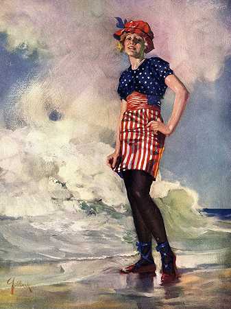 跟随旗帜`Follow the flag (1914) by Walter Dean Goldbeck