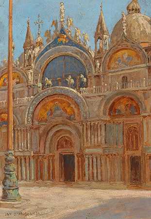 威尼斯圣马可门户`Venedig, San Marco Portal by Jan Stanislawski