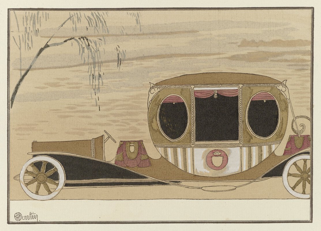 卡罗塞汽车大奖赛`Carrosse automobile de grand gala (1914) by Charles Martin
