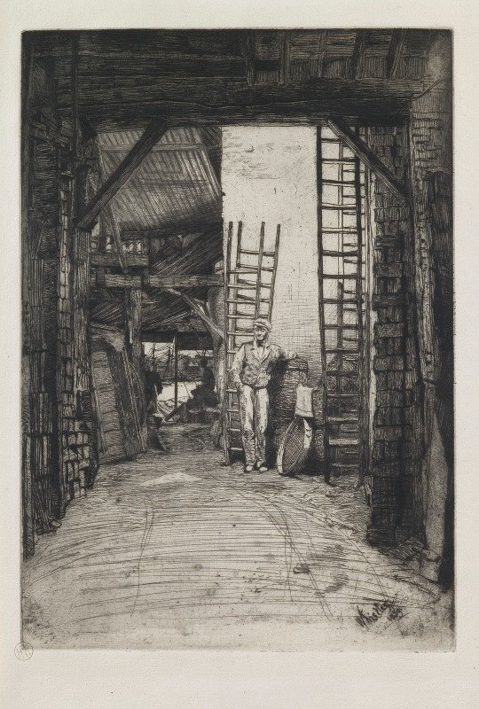 W.琼斯，利梅伯恩，泰晤士街`W. Jones, Limeburner, Thames Street (1859) by James Abbott McNeill Whistler