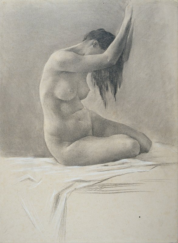 女性裸体`Female Nude (Around 1907) by Josep Llimona