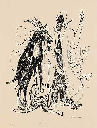 山羊`Der Bock (1946) by Max Beckmann
