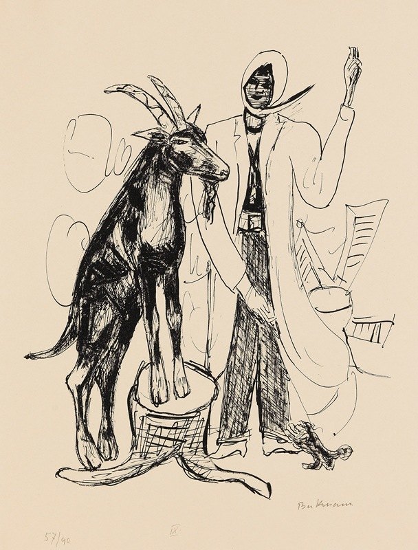 山羊`Der Bock (1946) by Max Beckmann
