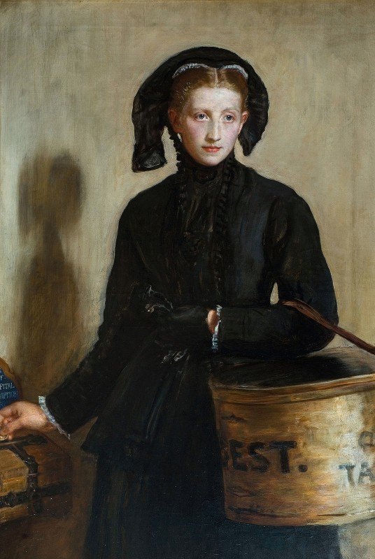 寡妇尘螨`A Widows Mite (1870) by Sir John Everett Millais