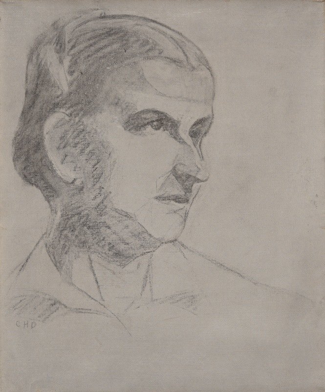 奥古斯塔·B·德米特的肖像[艺术家的母亲]`Portrait of Augusta B. Demuth [the artist’s mother] (1986) by Charles Demuth