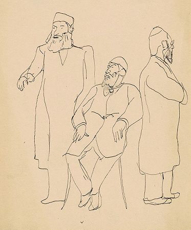 哈西迪姆`Hasidim (c. 1932) by Charles Logasa
