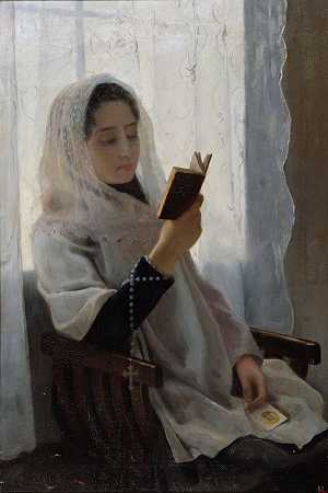 阅读`Reading (1891) by Joan Llimona