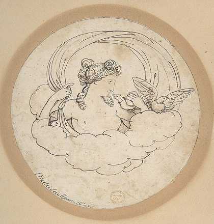 维纳斯与鸽子`Venus with Doves (1781–1835) by Bartolomeo Pinelli