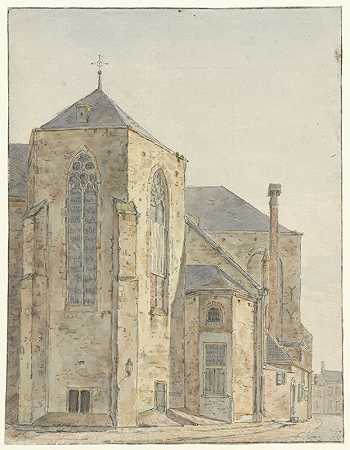 乌得勒支的彼得斯克`Pieterskerk te Utrecht (1814 ~ 1834) by Pieter van Oort Hzn