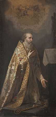 温森蒂·波皮尔主教（1825-1912）`Bishop Wincenty Popiel (1825–1912) (circa 1870) by Antoni Murzynowski