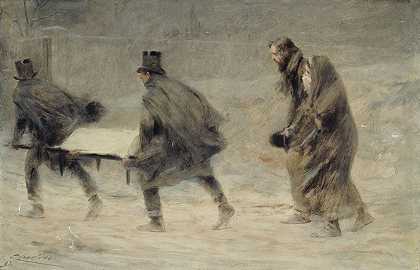 葬礼`Lenterrement (1892) by Théobald Chartran