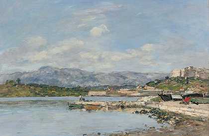安提比斯，方形堡垒`Antibes, Le Fort Carré (1893) by Eugène Boudin