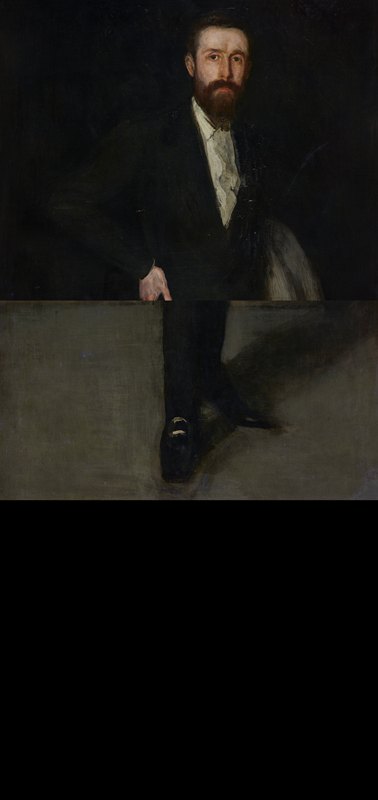 黑色排列F·R·莱兰肖像`Arrangement in Black; Portrait of F. R. Leyland (1870~1873) by James Abbott McNeill Whistler