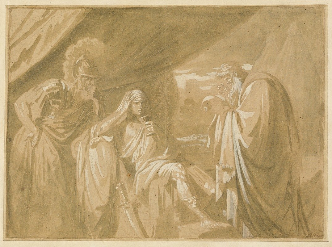 亚历山大对他的医生菲利普的信心`Alexander’s Confidence with his Physician Philip (c. 1770) by Benjamin West