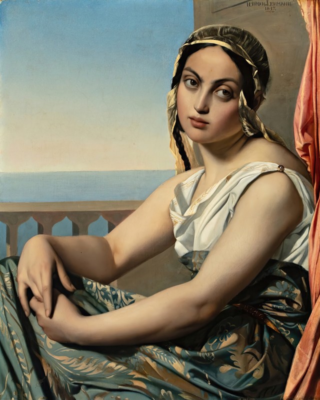 年轻女性`Young Female (1837) by Henri Lehmann